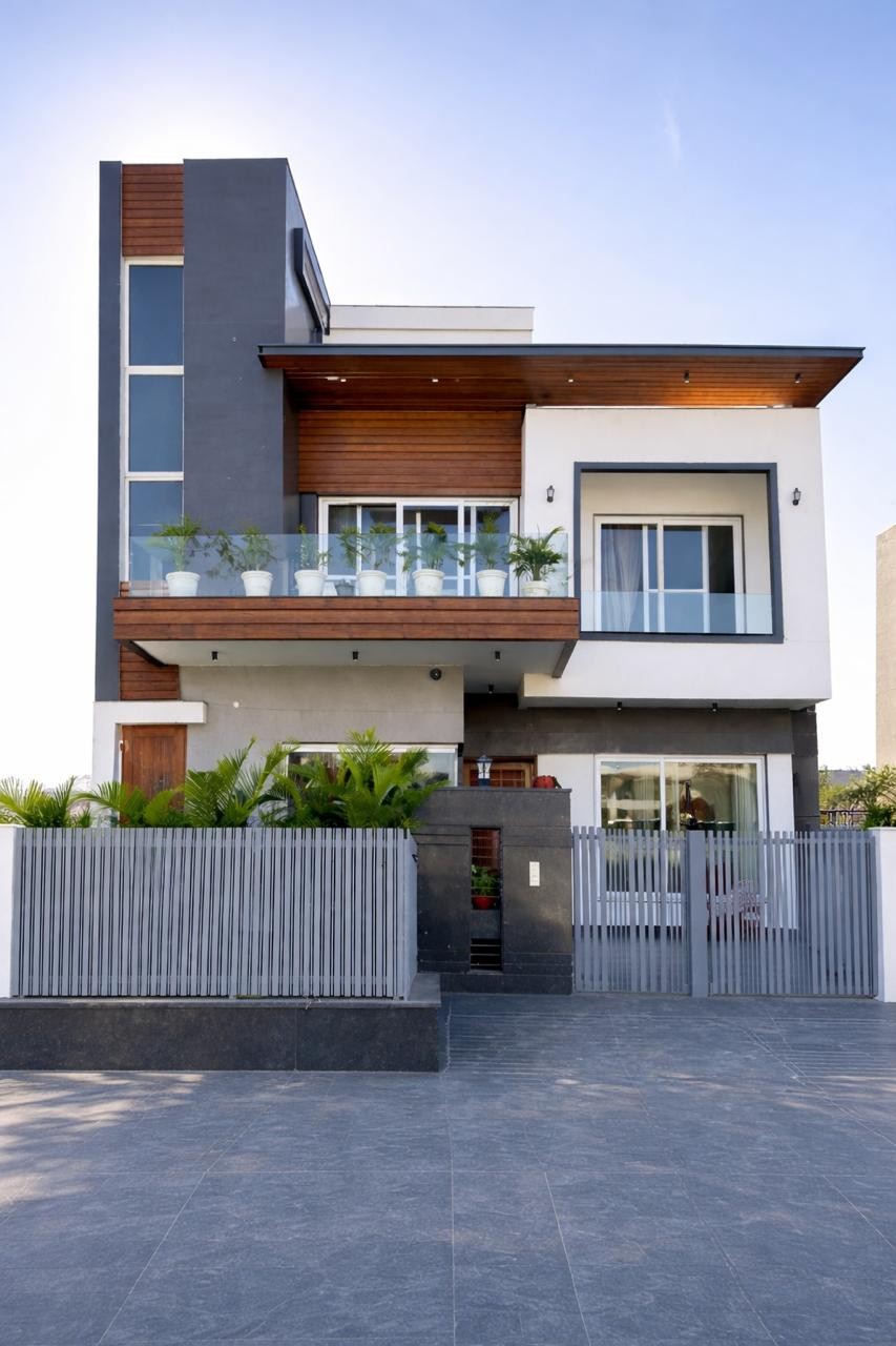 Modern villa facade design